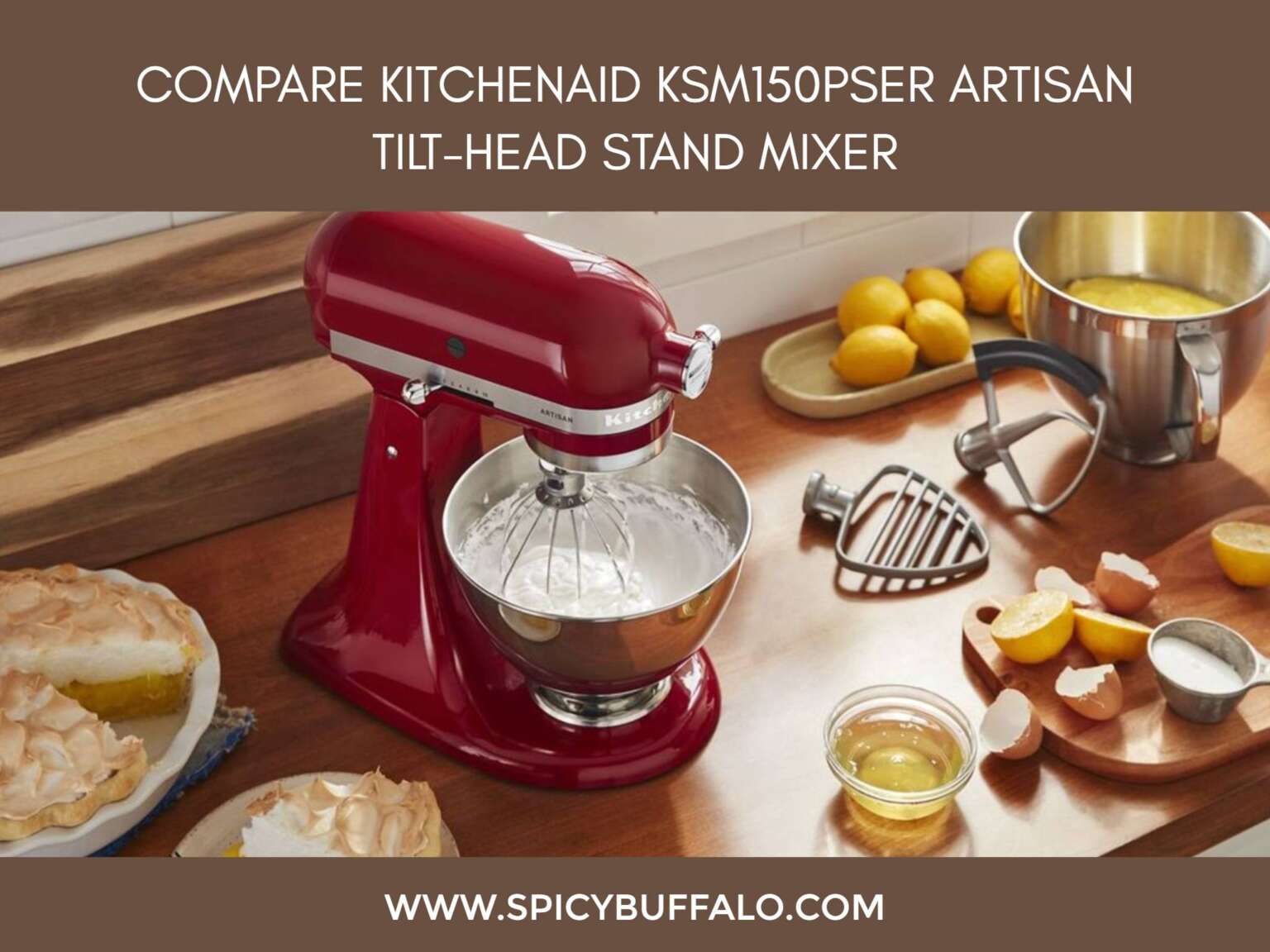 Compare KitchenAid KSM150PSER Artisan Tilt-Head Stand Mixer | Spicy Buffalo