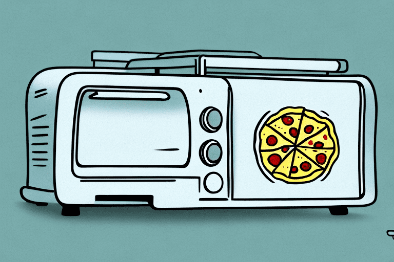 A pizza in a toaster oven