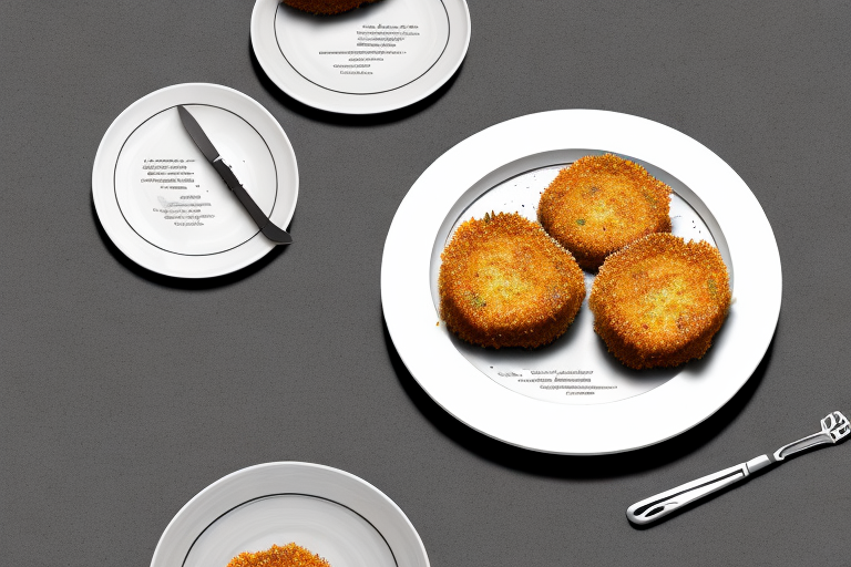 A plate of freshly-reheated breaded pork chops