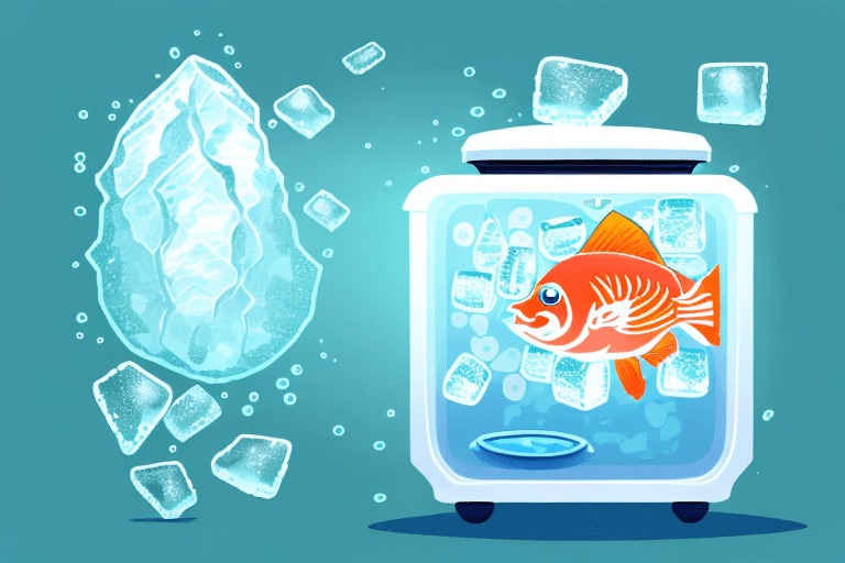 A fish in a refrigerator