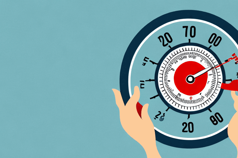 A thermometer with a red line indicating the highest temperature allowed for cold holding tuna salad