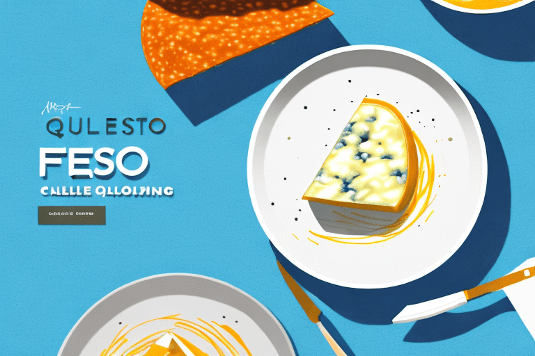 A bowl of queso fresco with a slice of cheese melting on a plate