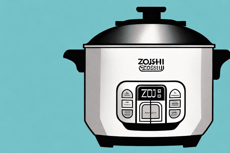 A zojirushi rice cooker with steam rising from it
