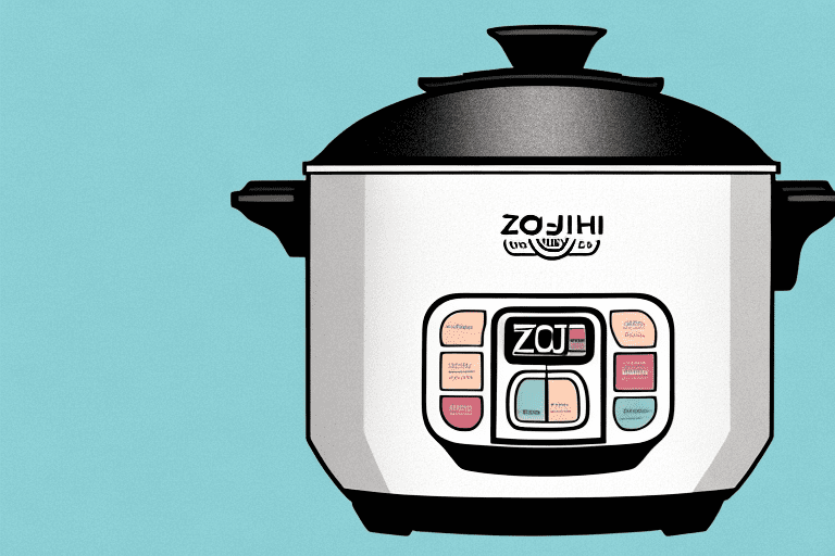 A zojirushi rice cooker with a close-up of the non-stick inner pot
