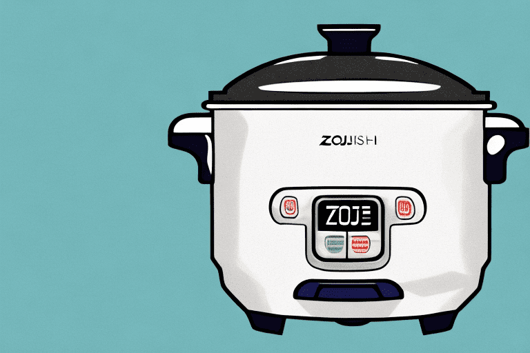 A zojirushi rice cooker with a button labeled "reheat"