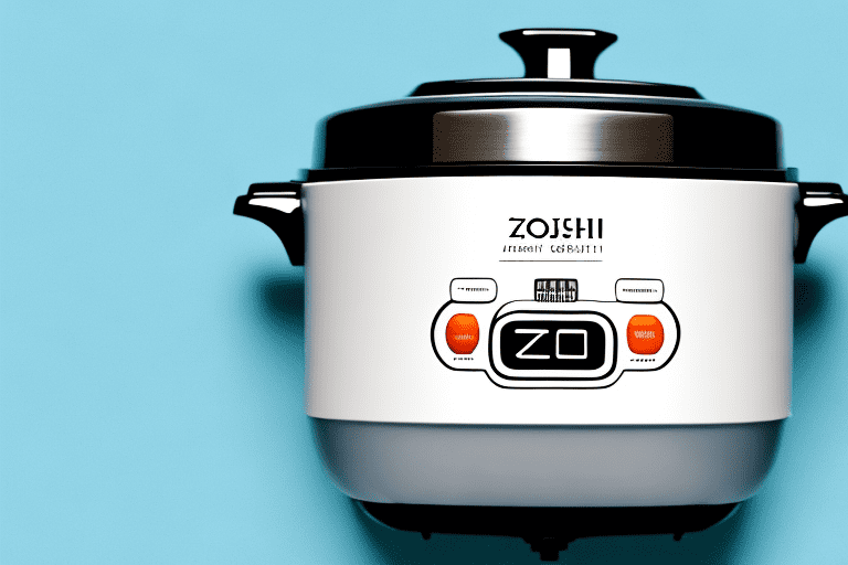 A zojirushi rice cooker with a digital display