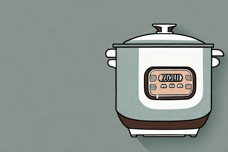 A zojirushi rice cooker with a bowl of cooked brown sweet rice