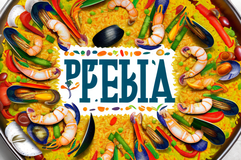 A paella pan filled with colorful vegetables