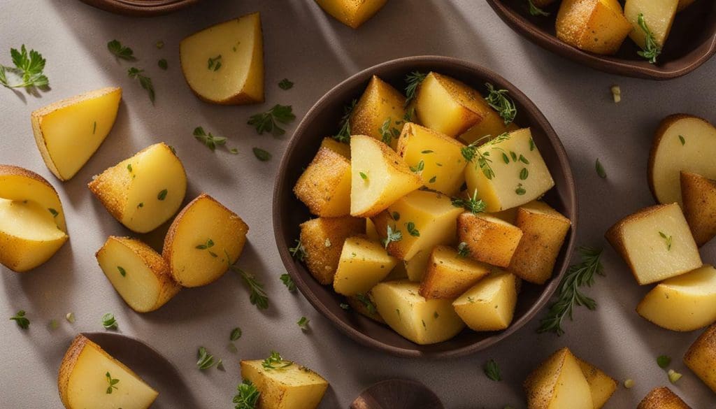 delicious air fryer diced potatoes